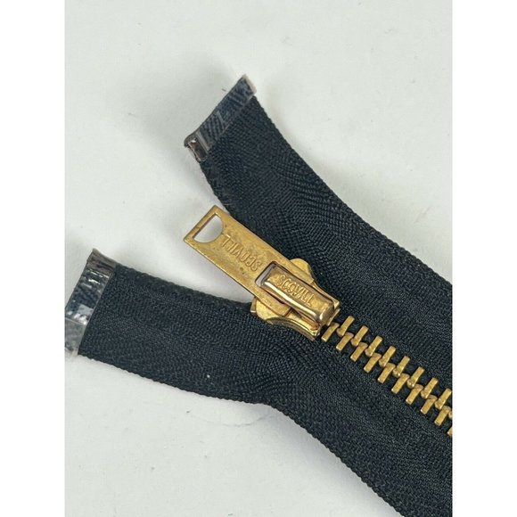 10x NOS Vintage Lot Scovill USA Metal Brass Zipper Pulls Zippers~21" Replacement - Picture 5 of 10